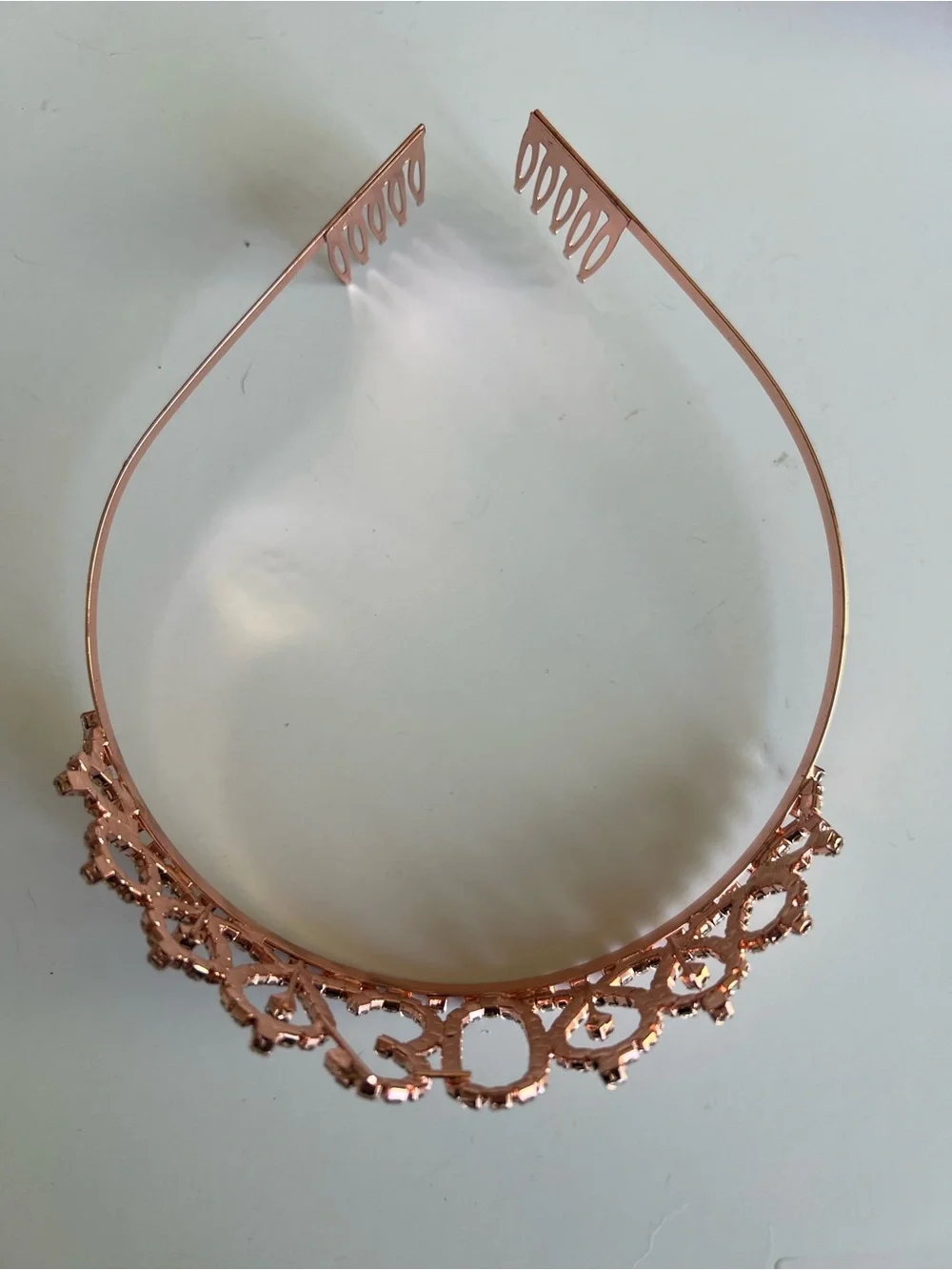 Rose Gold Crystal “30” Birthday Tiara – 30th Birthday Party Crown